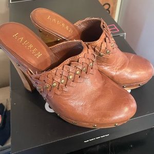 Ralph Lauren womens clogs with heel